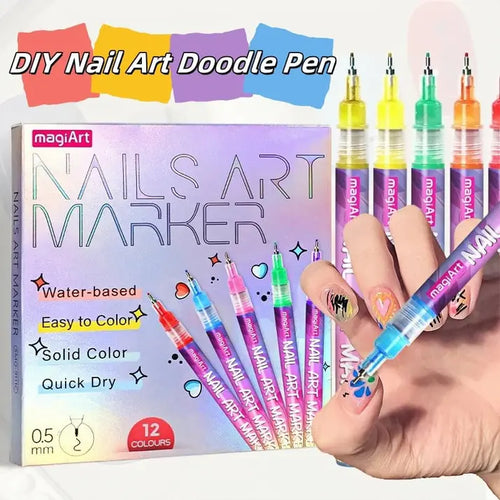 Nail Art Markers Polish Pen for 3D Nail Art