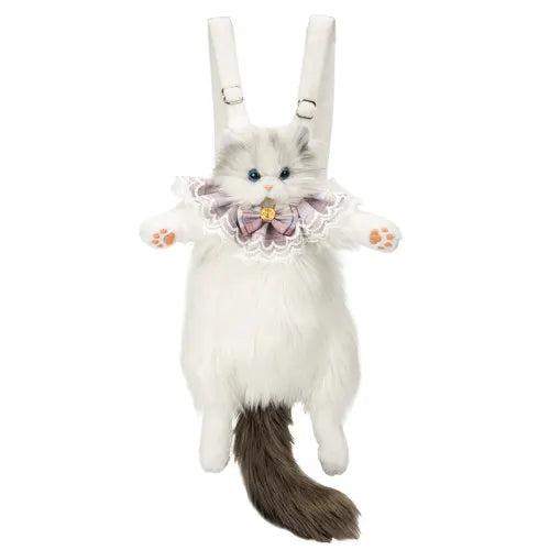 Handcrafted Realistic Cat Shaped Backpack