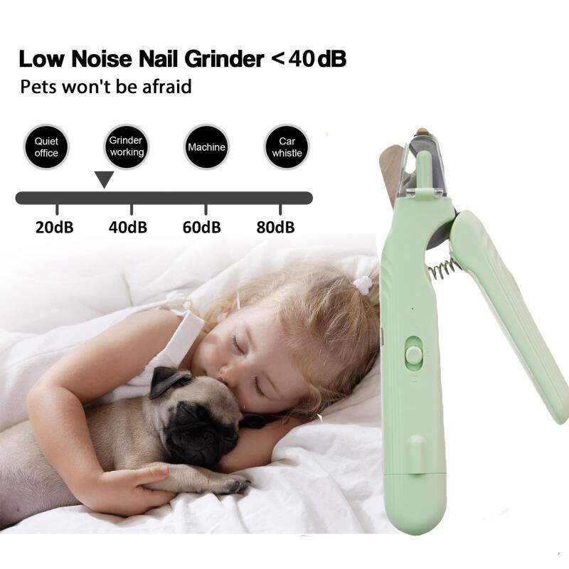 Pet Grooming 2 in-1 Pet LED Nail Clippers with Grinder for Cats & Dogs