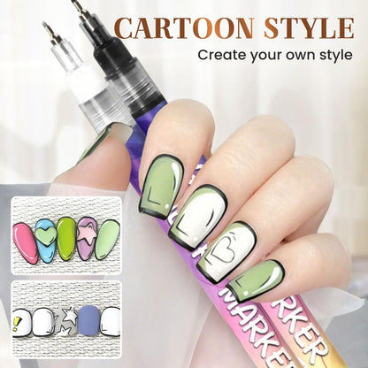 Nail Art Markers Polish Pen for 3D Nail Art