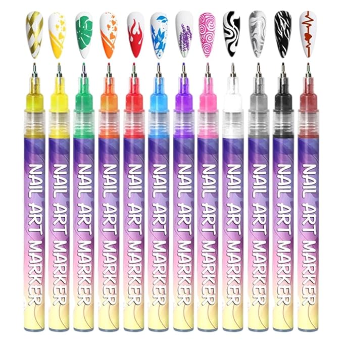 Nail Art Markers Polish Pen for 3D Nail Art