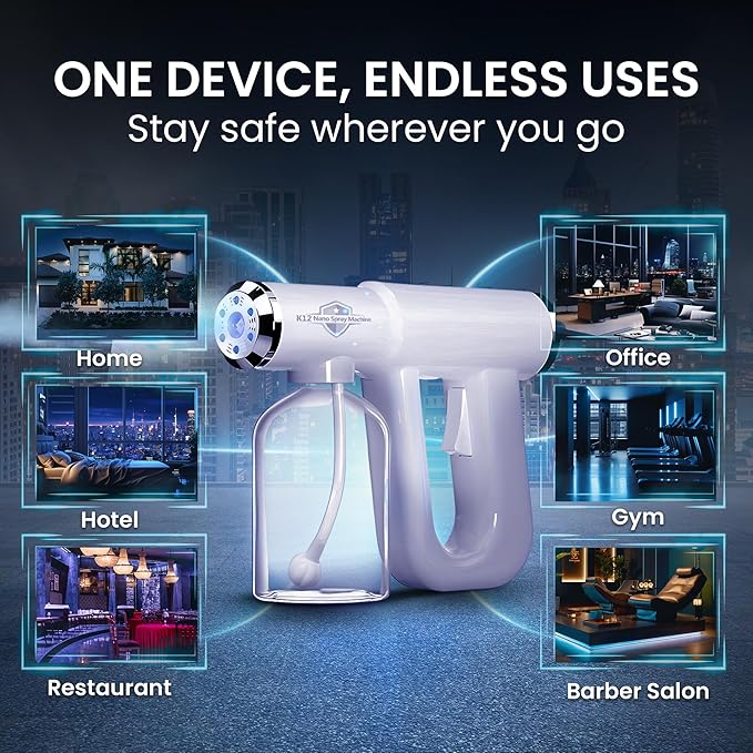 Blue Light Professional Sanitizer Sprayer gun