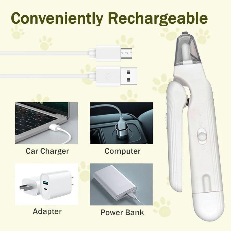 Pet Grooming 2 in-1 Pet LED Nail Clippers with Grinder for Cats & Dogs